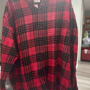 St. John's Bay Red and Black Checkered Men's Shirt